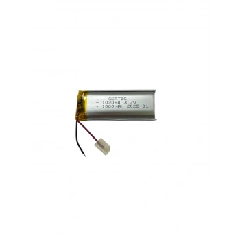102050 3.7V 1000Mah Lipolymer Pil (Devreli/1.5A) (599)
