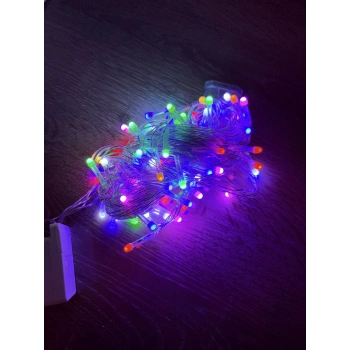 10m 100 Led Damla Uçlu Rgb Işık Şeffaf Kablo Mz-17-10