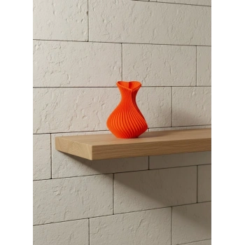 11 Cm Turuncu Kalp Formlu Mini Vazo Es Dekoratif Obje