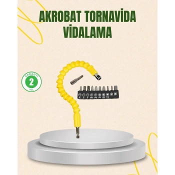 12 Parça Akrobat Vidalama Uç Seti Esnek Dar Alan Kullanım