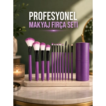 12 Parça Profesyonel Makyaj Fırça Seti