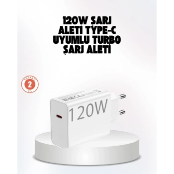 120w Güçlü Hızlı Şarj Adaptörü Ve Type-c Kablo Seti – Güvenli Şarj Teknolojisi