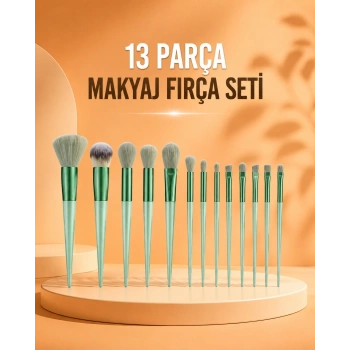 13 Parça Makyaj Fırça Seti Far Fırçası Allık Fırçası Yumuşak Uçlu