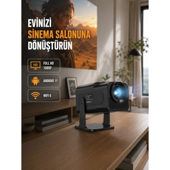 1.5 Kg Ağırlığında, 4500 Retro Oyunlu Multimedya Projektör Yeni Nesil