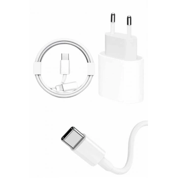 15/pro/pro Max 25w İos Uyumlu Hızlı Şarj Aleti Adaptörlü Beyaz