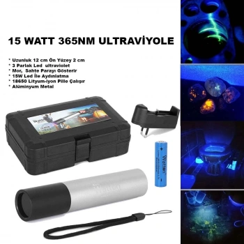 15 Watt 365nm Ultraviyole  Para Işığı  Wt-305