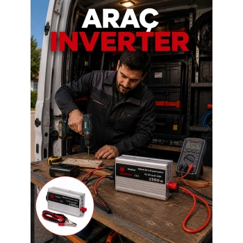 1500w Araç İnvertörü Elektronik Cihazlar İçin Yüksek Verimli Güç Dönüştürme Sistemi