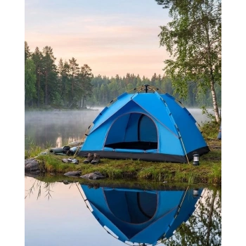 2 3 Kişilik Otomatik Kamp Çadırı Su Geçirmez Outdoor Pratik Kurulum
