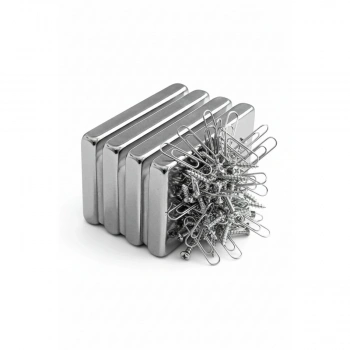2 Adet 40x20x5mm Neodyum Magnet Güçlü N35 Mıknatıs Köşeli Nikel Kaplama
