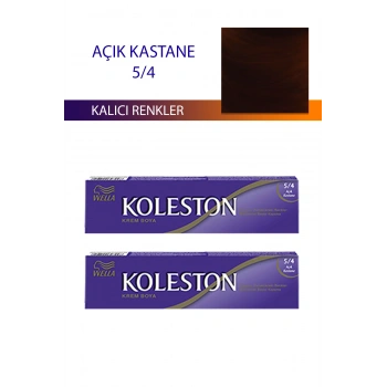 2 Adet Single Tüp Boya Saç Boyası Açık Kestane 5/4 (599)