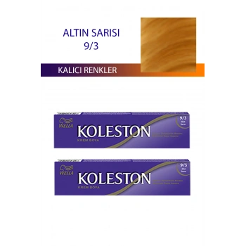 2 Adet Single Tüp Boya Saç Boyası Altın Sarısı 9/3 (599)