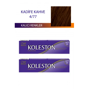 2 Adet Single Tüp Boya Saç Boyası Kadife Kahve 4/77 (599)