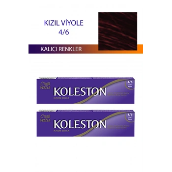 2 Adet Single Tüp Boya Saç Boyası Kızıl Viyole 4/6 (599)