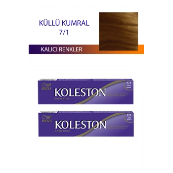 2 Adet Single Tüp Boya Saç Boyası Küllü Kumral 7/1 (599)