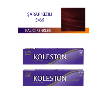 2 Adet Single Tüp Boya Saç Boyası Şarap Kızılı 5/66 (599)