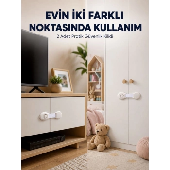 2li Çocuk Güvenlik Kilidi Ev İçi Koruma Seti