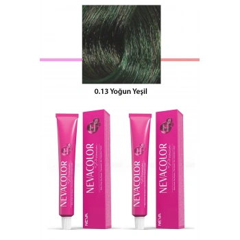 2 Li Set Premium 0.13 Yoğun Yeşil  Kalıcı Krem Saç Boyası 2 X 50 G Tüp (599)