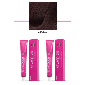 2 Li Set Premium 4 Kahve  Kalıcı Krem Saç Boyası 2 X 50 G Tüp (599)