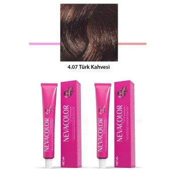 2 Li Set Premium 4.07 Türk Kahvesi  Kalıcı Krem Saç Boyası 2 X 50 G Tüp (599)