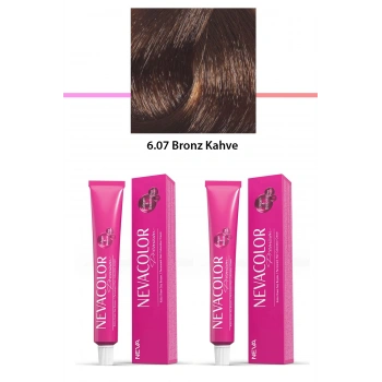 2 Li Set Premium 6.07 Bronz Kahve  Kalıcı Krem Saç Boyası 2 X 50 G Tüp (599)