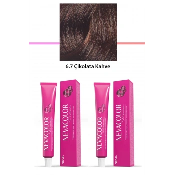 2 Li Set Premium 6.7 Çikolata Kahve  Kalıcı Krem Saç Boyası 2 X 50 G Tüp (599)