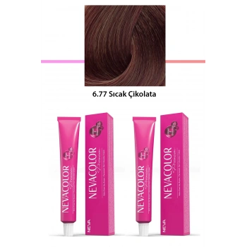2 Li Set Premium 6.77 Sıcak Çikolata  Kalıcı Krem Saç Boyası 2 X 50 G Tüp (599)