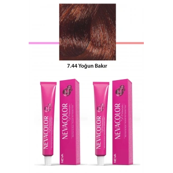 2 Li Set Premium 7.44 Yoğun Bakır  Kalıcı Krem Saç Boyası 2 X 50 G Tüp (599)