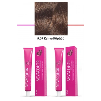 2 Li Set Premium 9.07 Kahve Köpüğü  Kalıcı Krem Saç Boyası 2 X 50 G Tüp (599)