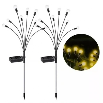 2li Solar Bahçe Aydınlatması 8 Ledli 2 Modlu Rgb