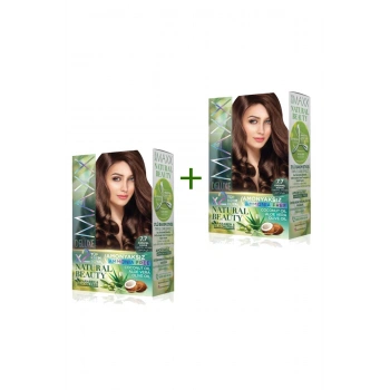 2 Paket Natural Beauty Amonyaksız Saç Boyası 7.7 Karamel Kahve (599)
