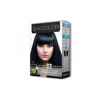 2 Tüp Krem Saç Boyası Seti Mavi Siyah No:1.1 (599)