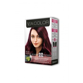 2 Tüp Krem Saç Boyası Seti Şarap Kızılı No:4.65 (599)