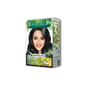 2 Tüp Krem Saç Boyası Seti Siyah No:1.0 (599)