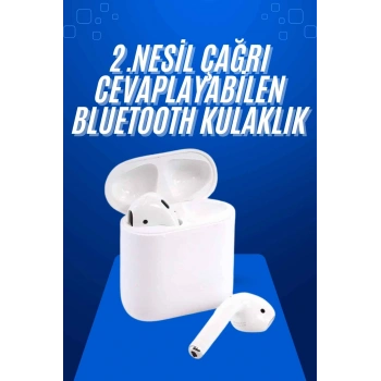 2025 Model Çağrı Cevaplayabilen Bluetooth Kulaklık Beyaz Dokunmatik Kontrol