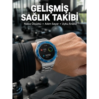 2025 Model Yuvarlak Ekran Android Ve İos Uyumlu Gps Takibi Yapabilen Akıllı Saat Yeni Nesil
