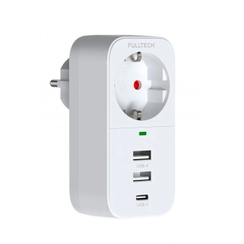 2.4a Çıkışlı 2xusb 1xtype-c Tekli Priz Ftr-17