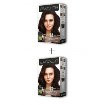 2X2 Tüp Krem Saç Boyası Seti Açık Kahve No:5.0 (599)