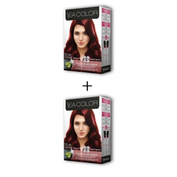 2X2 Tüp Krem Saç Boyası Seti Amazon Kızılı No:55.46 (599)