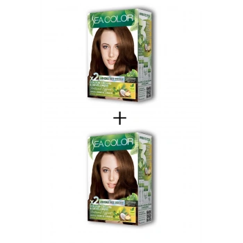 2X2 Tüp Krem Saç Boyası Seti Koyu Karamel No:7.7 (599)