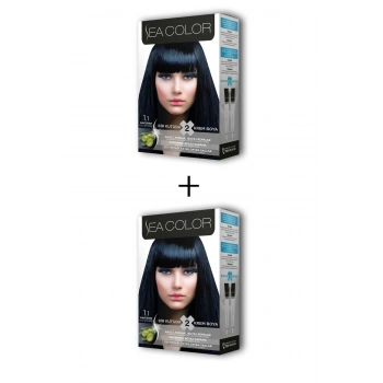 2X2 Tüp Krem Saç Boyası Seti Mavi Siyah No:1.1 (599)