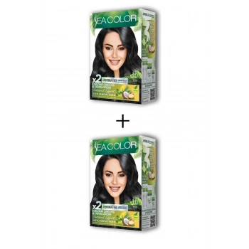 2X2 Tüp Krem Saç Boyası Seti Siyah No:1.0 (599)