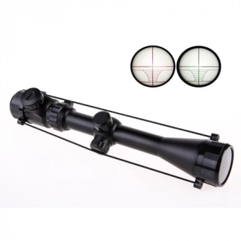 3-9x40 Zoomlu Çıft Işıklı Av Tüfeği Dürbünü  Montaj Kelepçeli