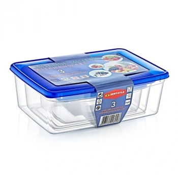 3lü Köşeli Saklama Kabı Seti