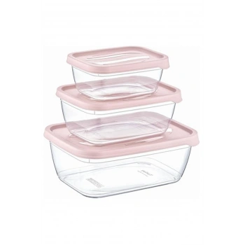 3lü Saklama Kabı Karizma Dikdörtgen-ÇNK2164 (599)