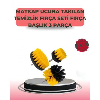 3 Parça Matkap Ucu Temizlik Fırçası Dayanıklı Naylon Kıllı