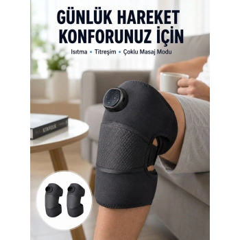 3 Seviyeli Titreşimli Isıtmalı Diz Bakım Masaj Cihazı Yeni Nesil