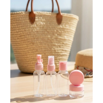 30 Ml 5’li Seyahat Banyo Şişe Seti Çantalı