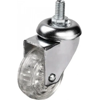 302 - 50x20 Mm Şeffaf Makaralı Vidalı Teker