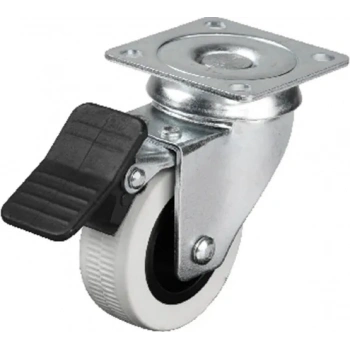 334 - 50x20 Mm Çift Bilyalı Tablalı Frenli Teker 4 Adet