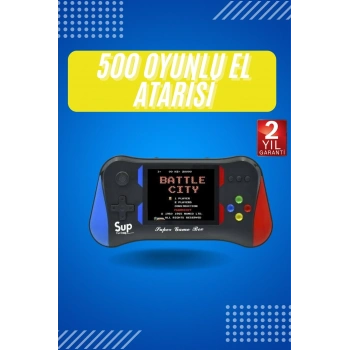 3.5 İnç 500 Klasik Retro Oyun Yüklü Kollu Oyun Konsolu